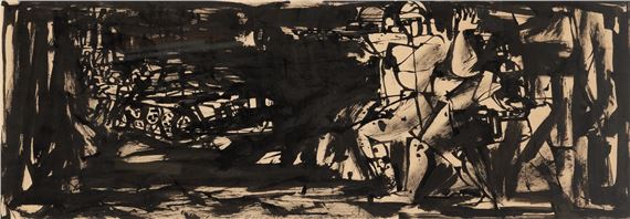 Powstanie warszawskie- szkic by Roman Opalka, 1959