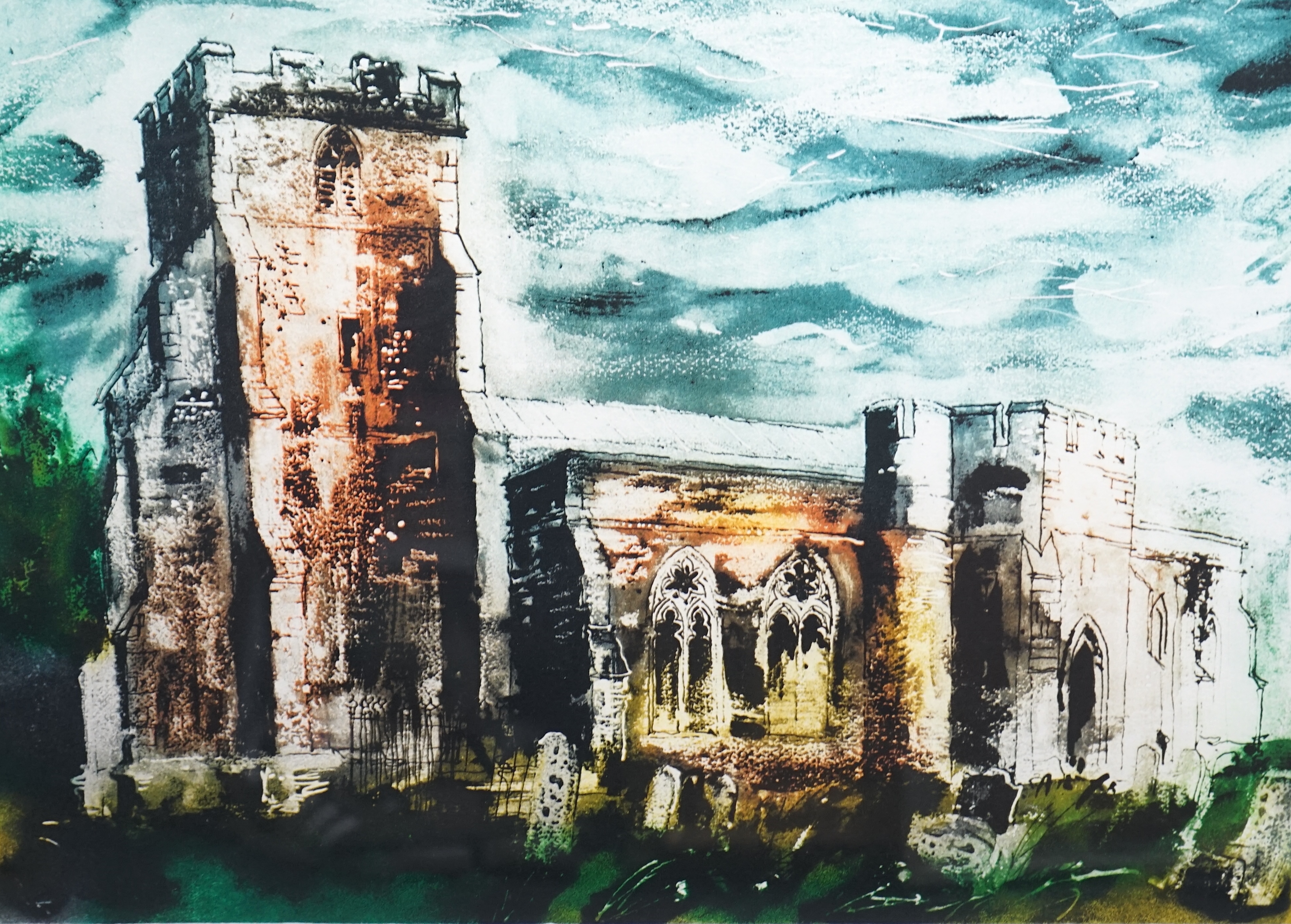 John Piper | ROCK IN CWM TRYFAN (1949) | MutualArt