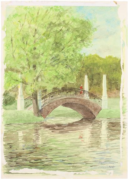 Bridge in Gorky Central Park of Culture and Leisure by Georgiy Georgievich Lebedev, 1980s