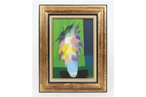 Freddy DEFOSSEZ (1932) Nature morte au bouquet de fleurs Huile sur toile. Signée by Alfred Defossez