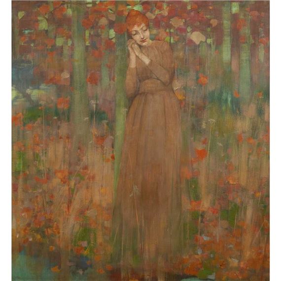 George Henry | THE BANKS OF ALLAN WATER: AUTUMN | MutualArt