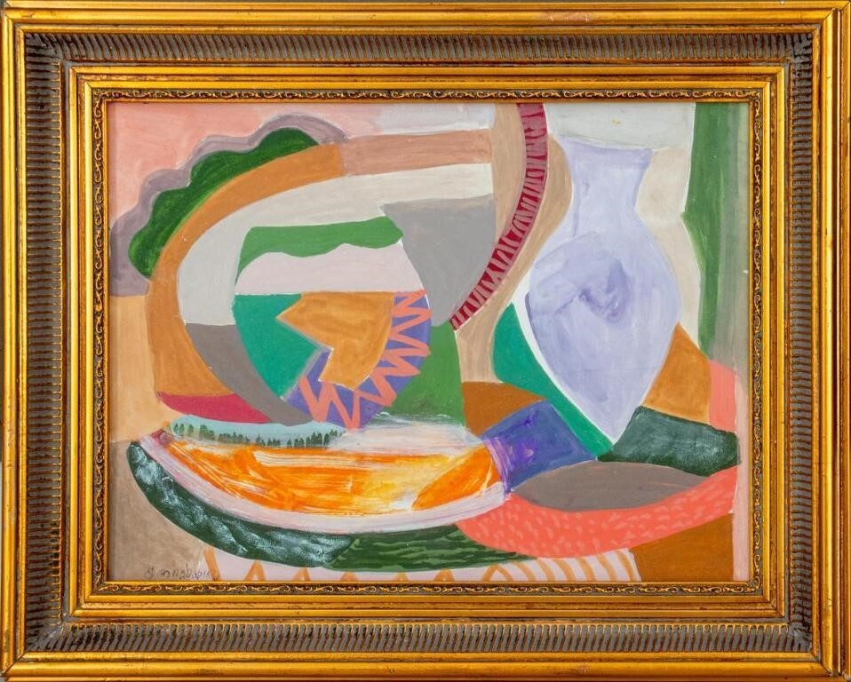 Joan Hyde Shapiro | Joan Shapiro Cubist Still Life Gouache on Paper ...