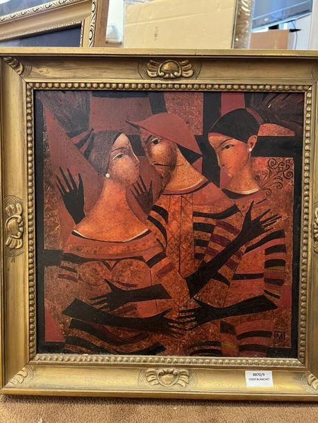 Peter Mitchev | Red composition with figures | MutualArt