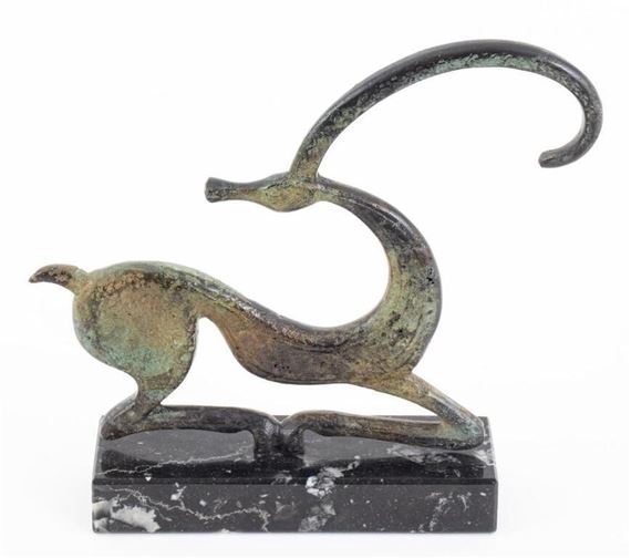 Frederick Weinberg Style Bronze Ibex Sculpture by Frederick Weinberg