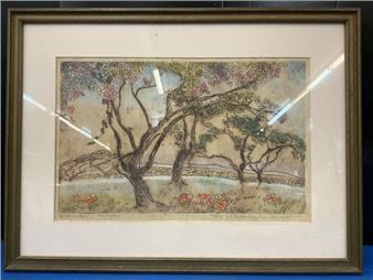 Nell Brooker Mayhew Colored Etching - Nell Brooker Mayhew