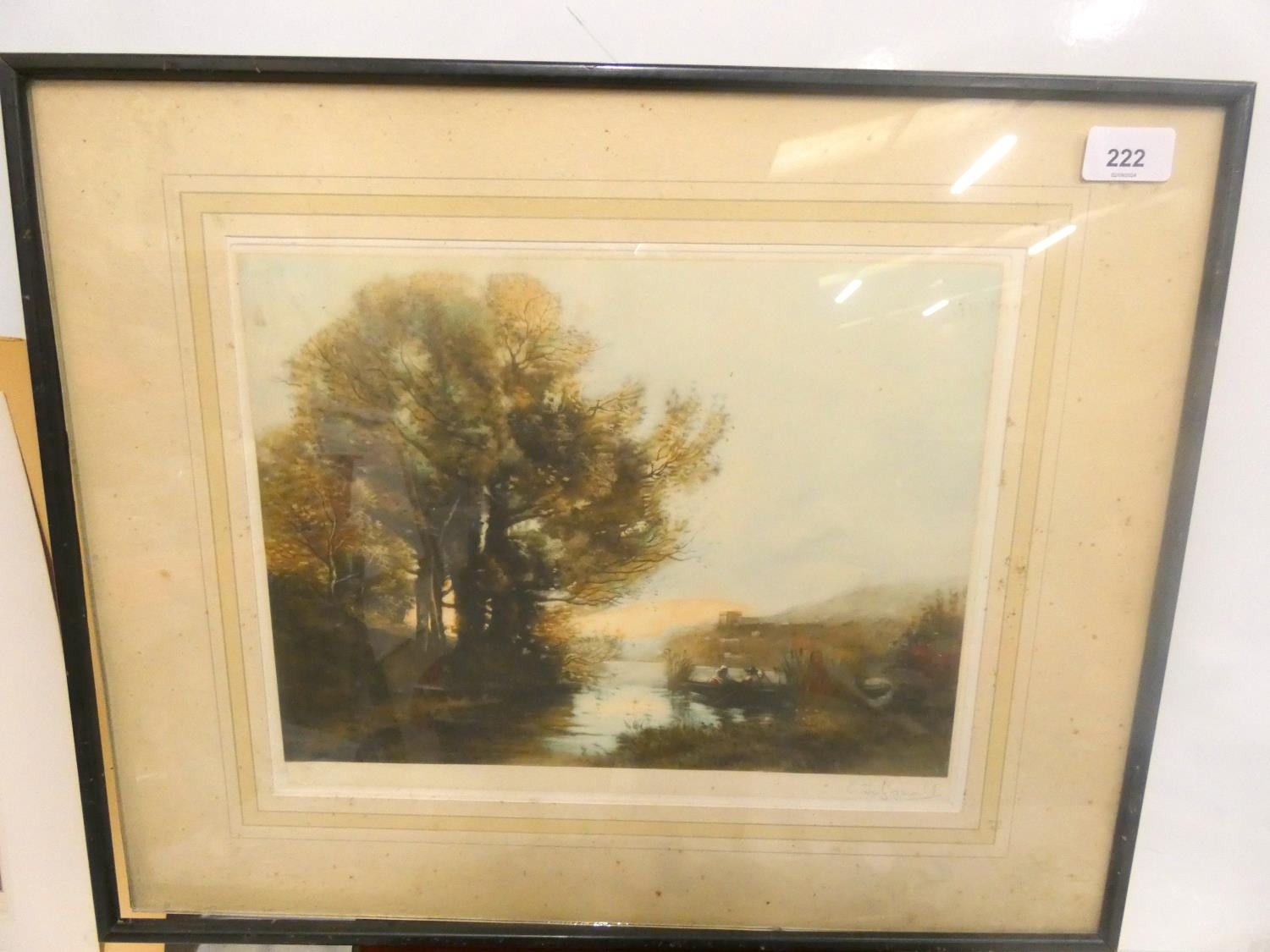 Artwork by Jean Baptiste Camille Corot, C. Fitzgerald, Pastoral landscape pair of Mezzotints, Made of Mezzotints