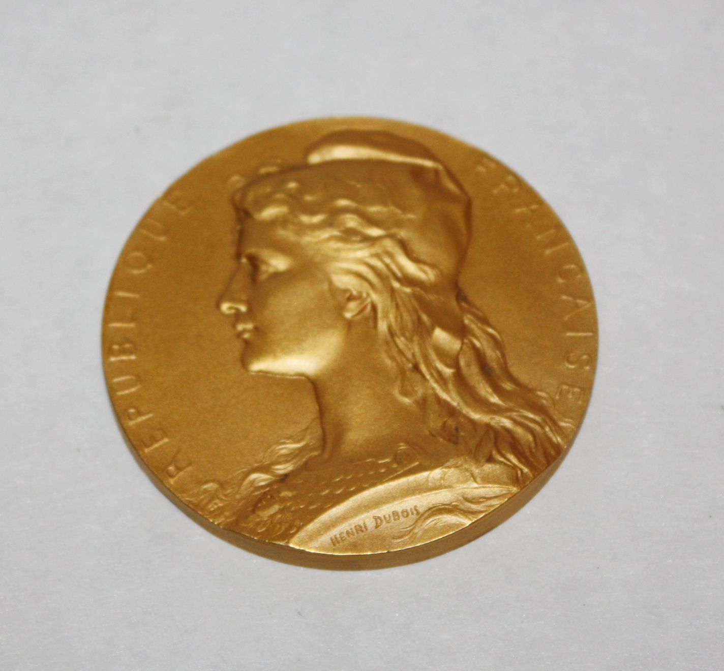 Médaille Cavalier Bronze Signée Dubois - Jeton Ancien, Numéro 85-49