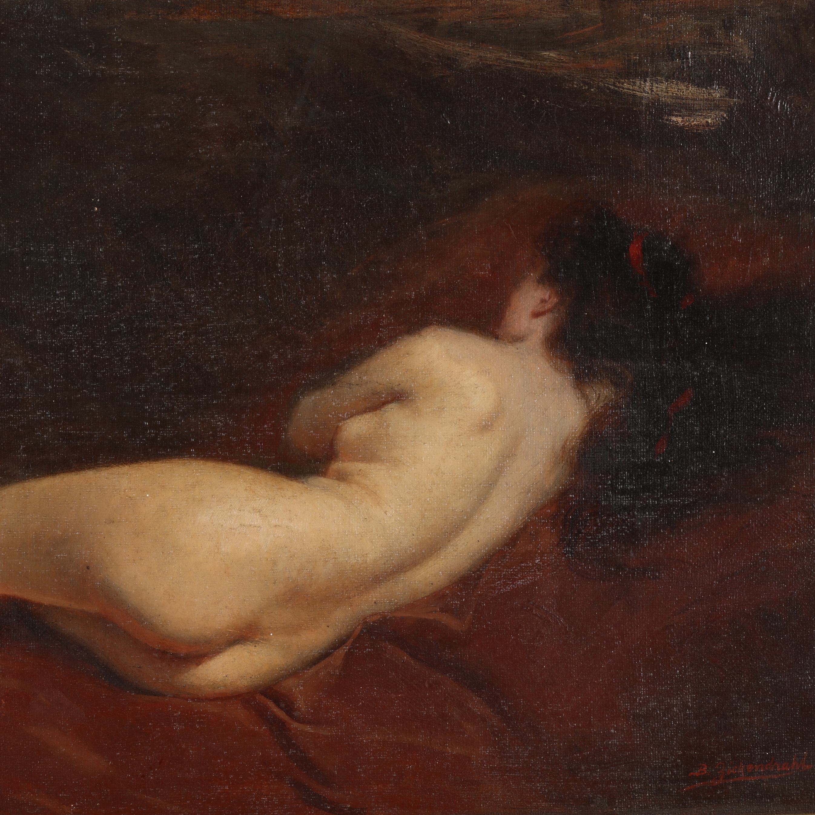 Artwork by Bernhard Zickendraht, An Odalisque, Made of Oil on canvas