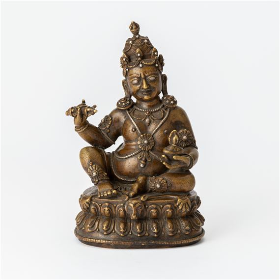 A Nepalese Bronze Figure of Kubera by Nepalese School