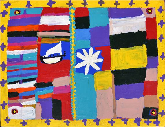 ‘The Morning Star” 2007 Synthetic polymer paint on linen by Gambinya Thelma Burke, 2007