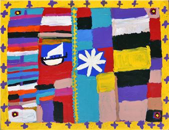 ‘The Morning Star” 2007 Synthetic polymer paint on linen - Gambinya Thelma Burke