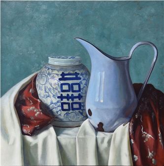 Ginger Jar and Jug 2011 Oil on linen - Crispin Akerman