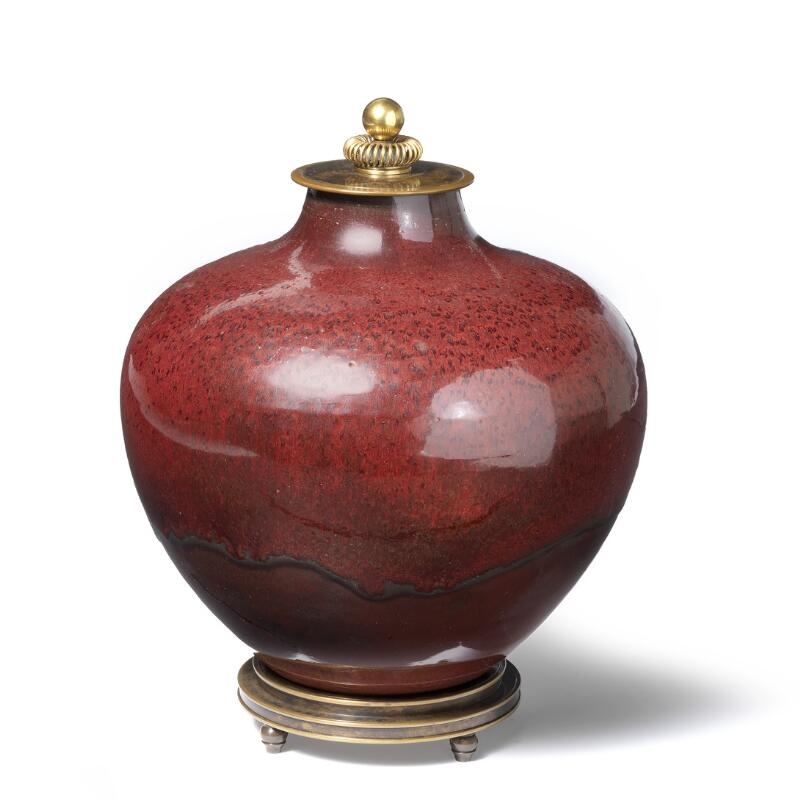 Artwork by Kresten Bloch, Knud Andersen, lid jar, Made of Gilt bronze