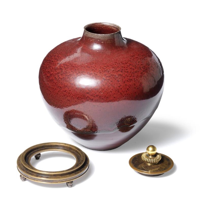 Artwork by Kresten Bloch, Knud Andersen, lid jar, Made of Gilt bronze