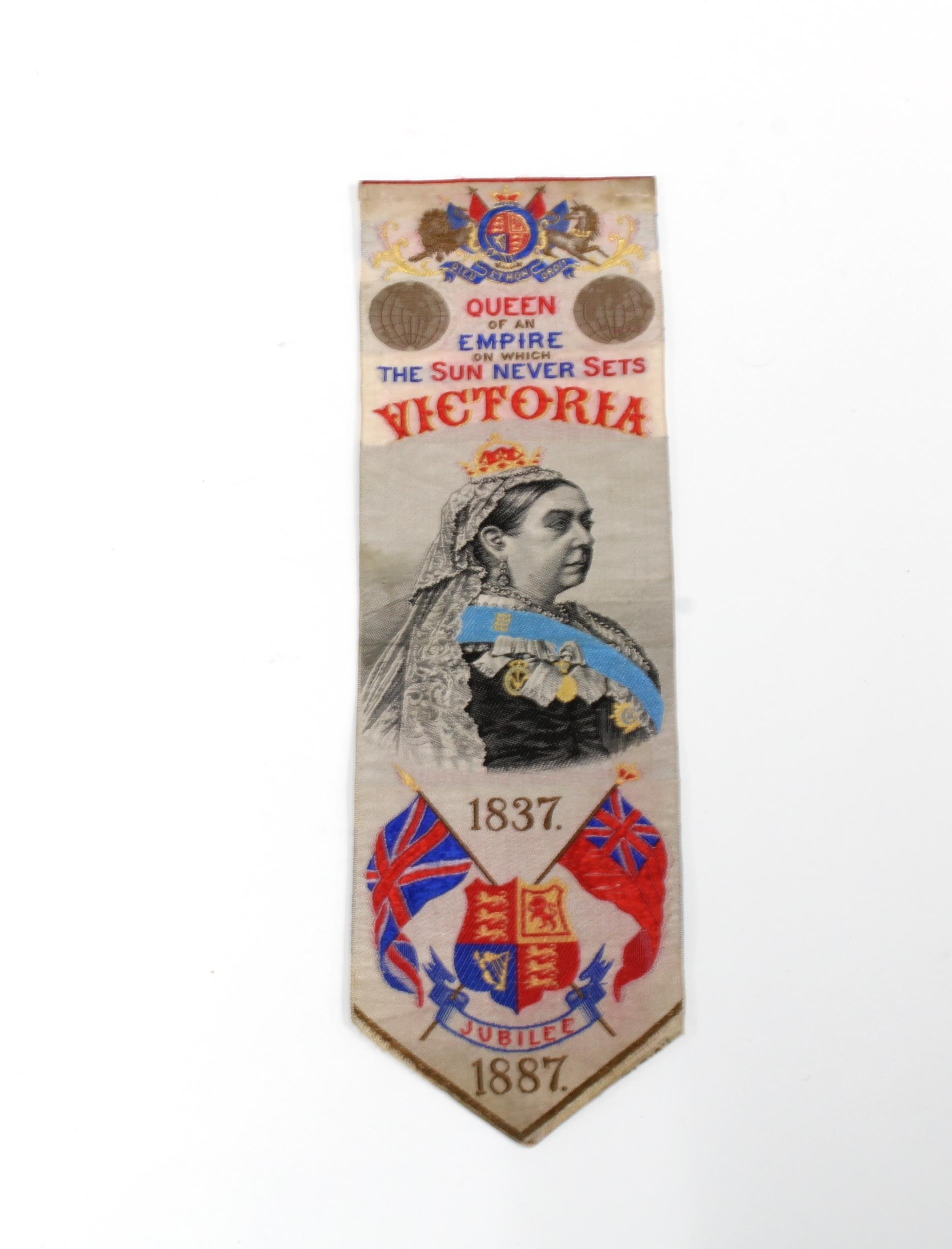 Queen Victoria | Queen Victoria Golden Jubilee Stevengraph bookmark ...