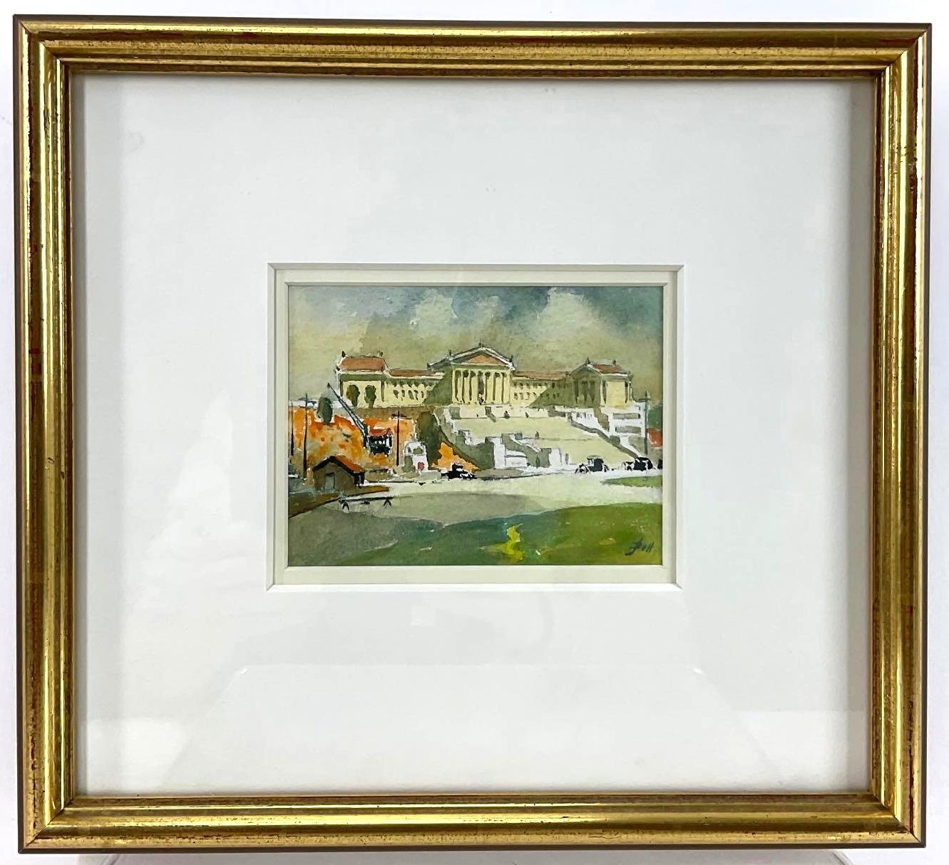 Artwork by John Dull, Architectural landscape, Made of Watercolor