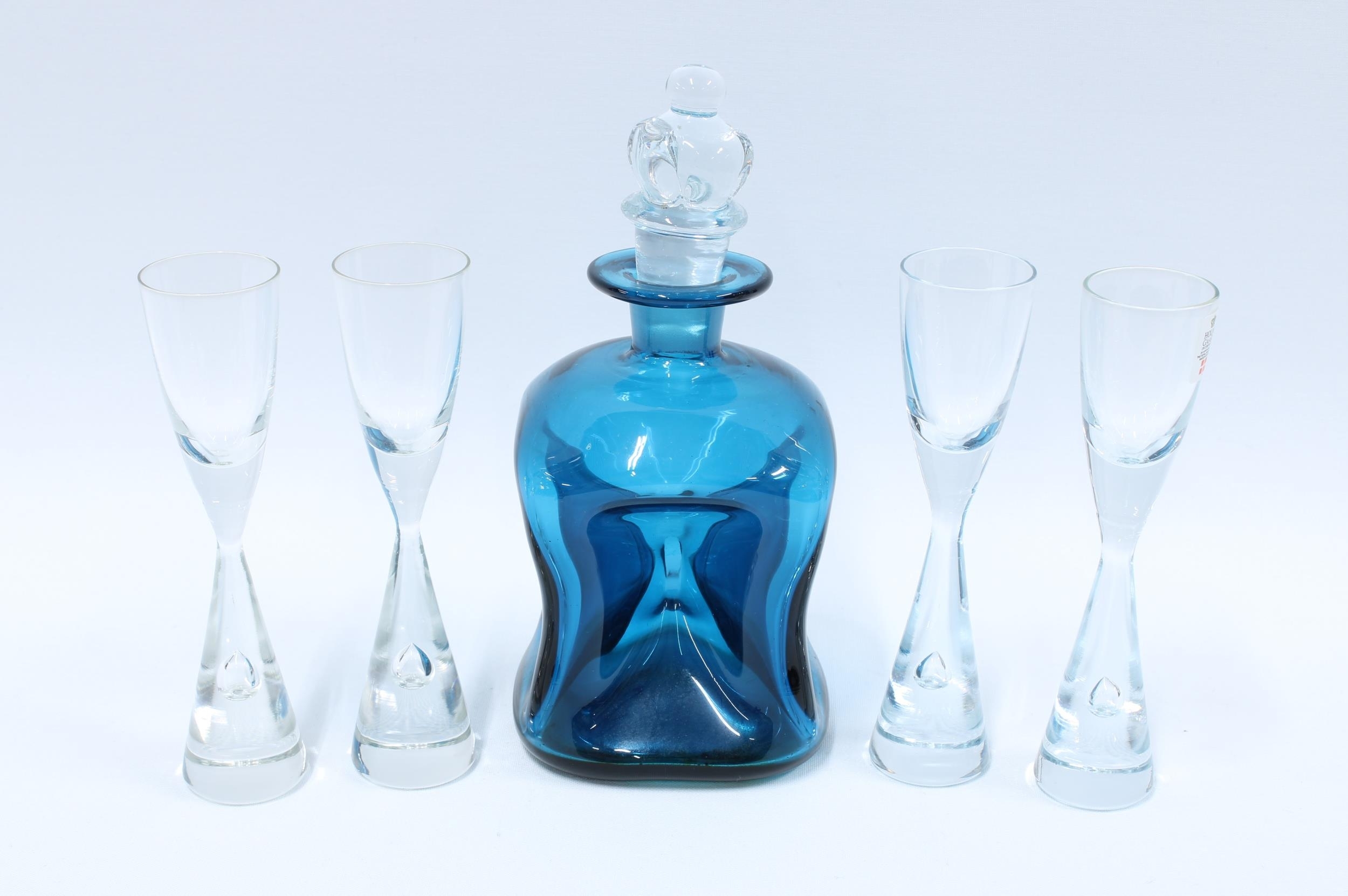 Artwork by Bent Severin, Bent Severin for Holmegaard, Made of blue glass