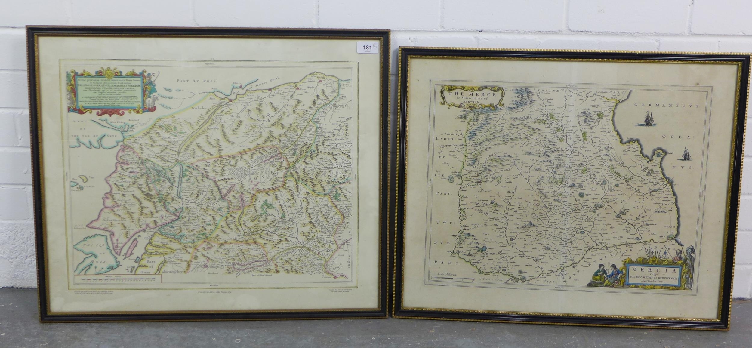 Timothy Pont | Timothy Pont coloured map Mercia and another | MutualArt