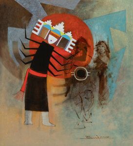 Three Dancers by Patrick Swazo Hinds, circa 1960