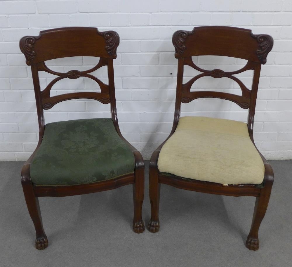 Artwork by George Jacob, A pair of 19th century French mahogany side chairs in the st, Made of mahogany
