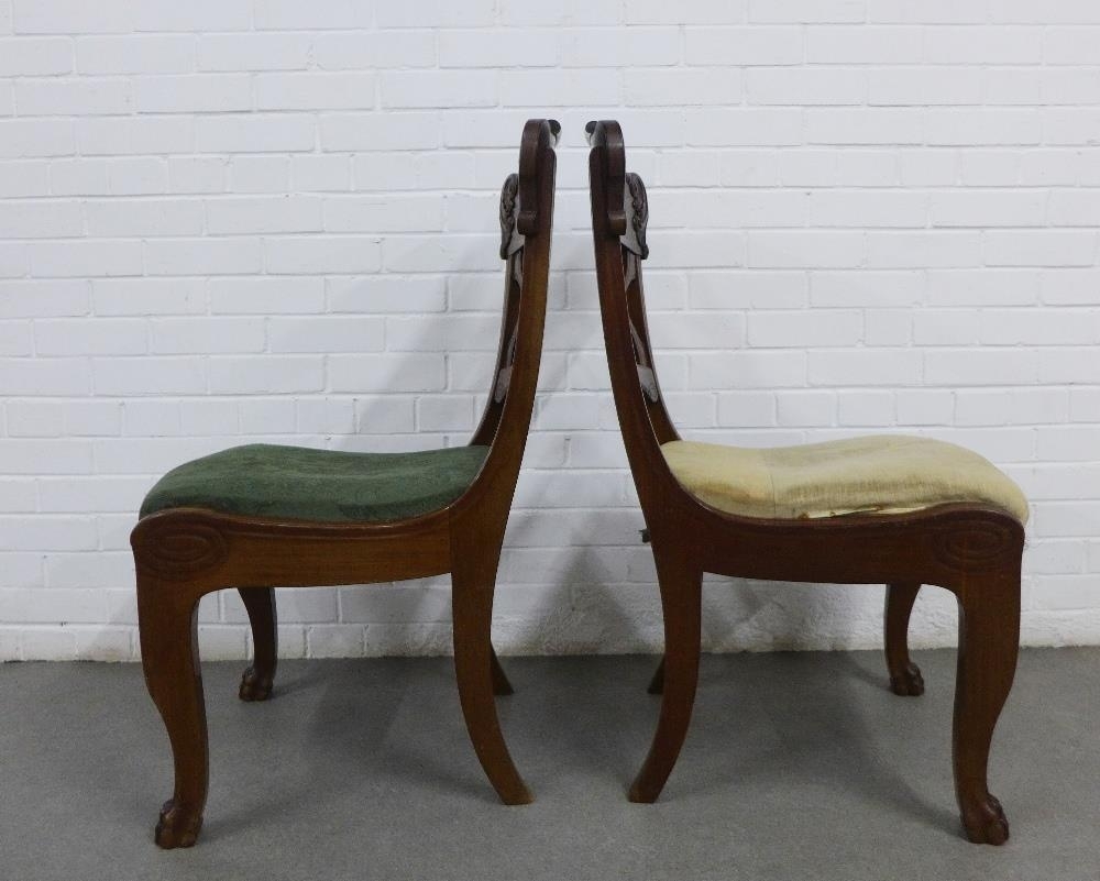 Artwork by George Jacob, A pair of 19th century French mahogany side chairs in the st, Made of mahogany