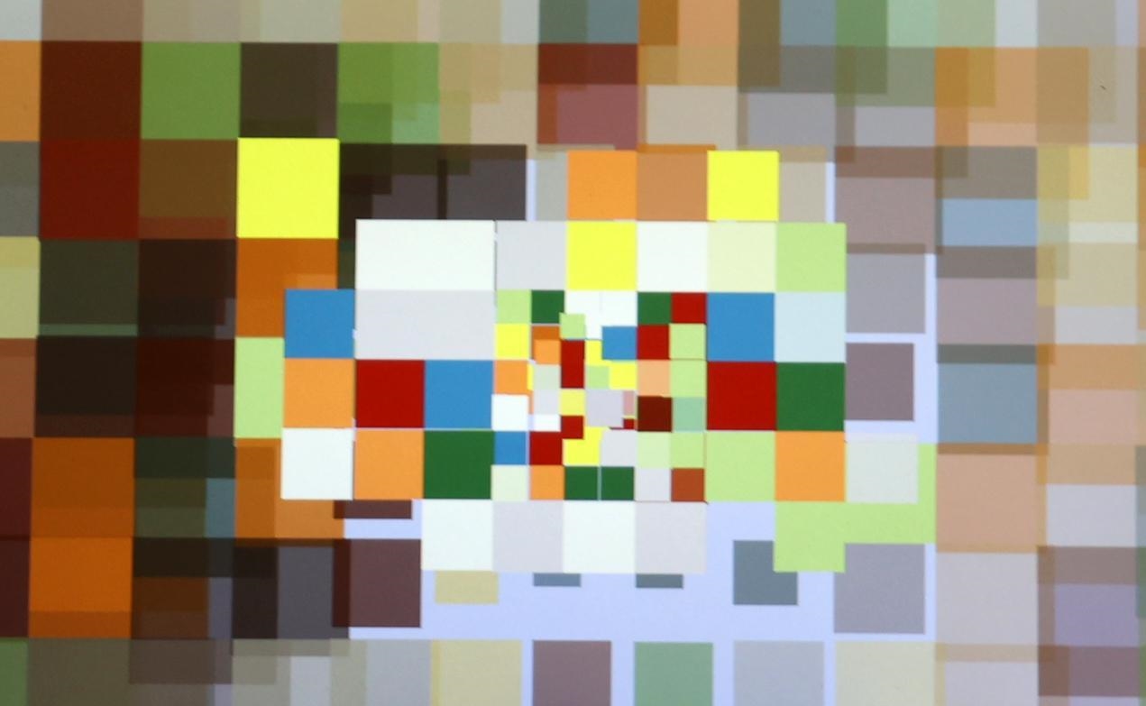 Artwork by John F. Simon, Jr., Blossoming, Made of Acrylic plastic