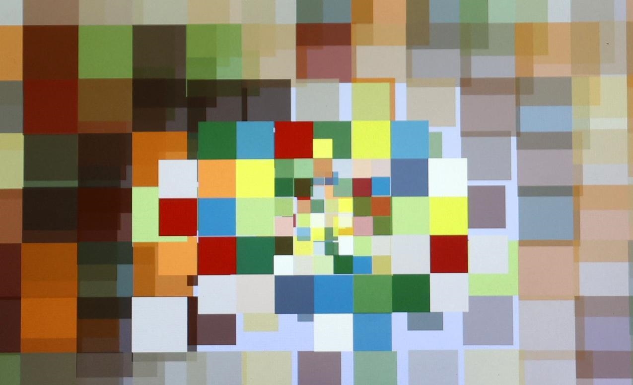 Artwork by John F. Simon, Jr., Blossoming, Made of Acrylic plastic