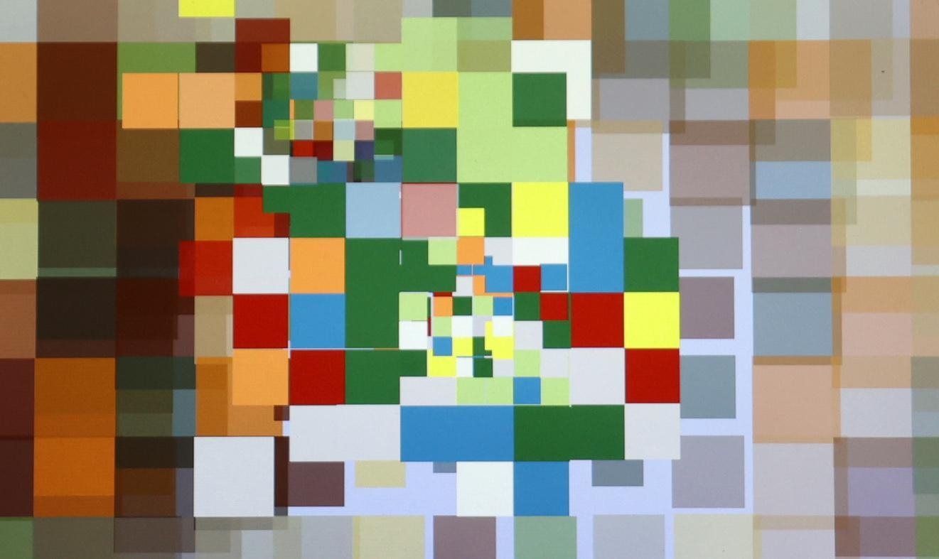 Artwork by John F. Simon, Jr., Blossoming, Made of Acrylic plastic