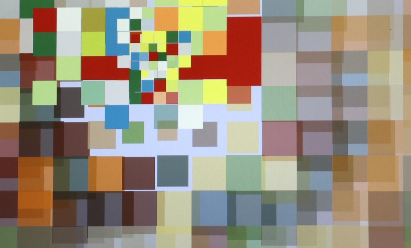 Artwork by John F. Simon, Jr., Blossoming, Made of Acrylic plastic