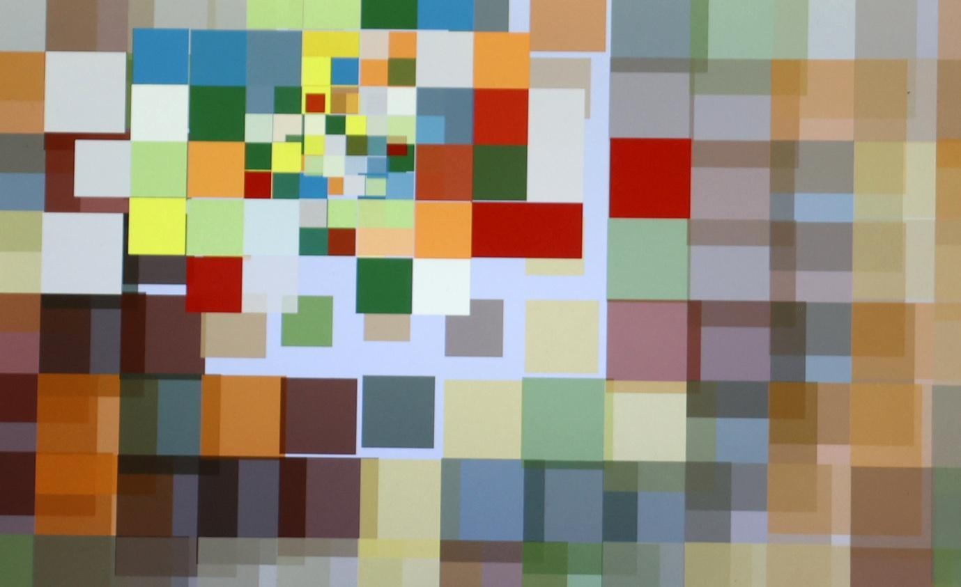 Artwork by John F. Simon, Jr., Blossoming, Made of Acrylic plastic