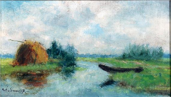 Anton Smeerdijk | Sloot te Kortenhoef gezien vanaf de Kwakel | MutualArt