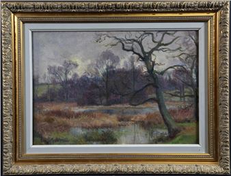 Arbres au bord de l'étang - Georges Moullade