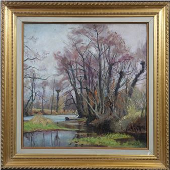 Etang près de Bouthéon en 1953 - Georges Moullade
