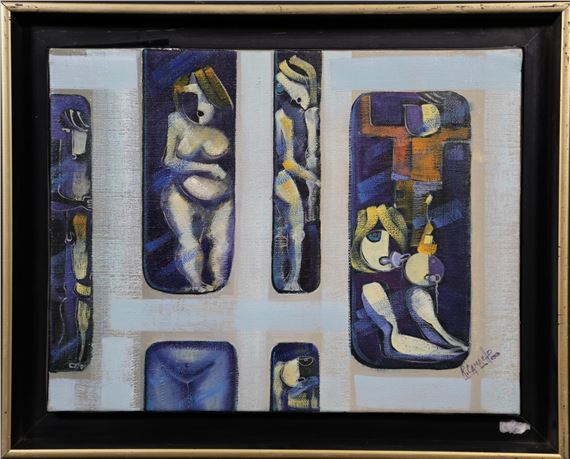 CAMACHO Ruben (1953) - Nus bleus aux hublots by Ruben Camacho