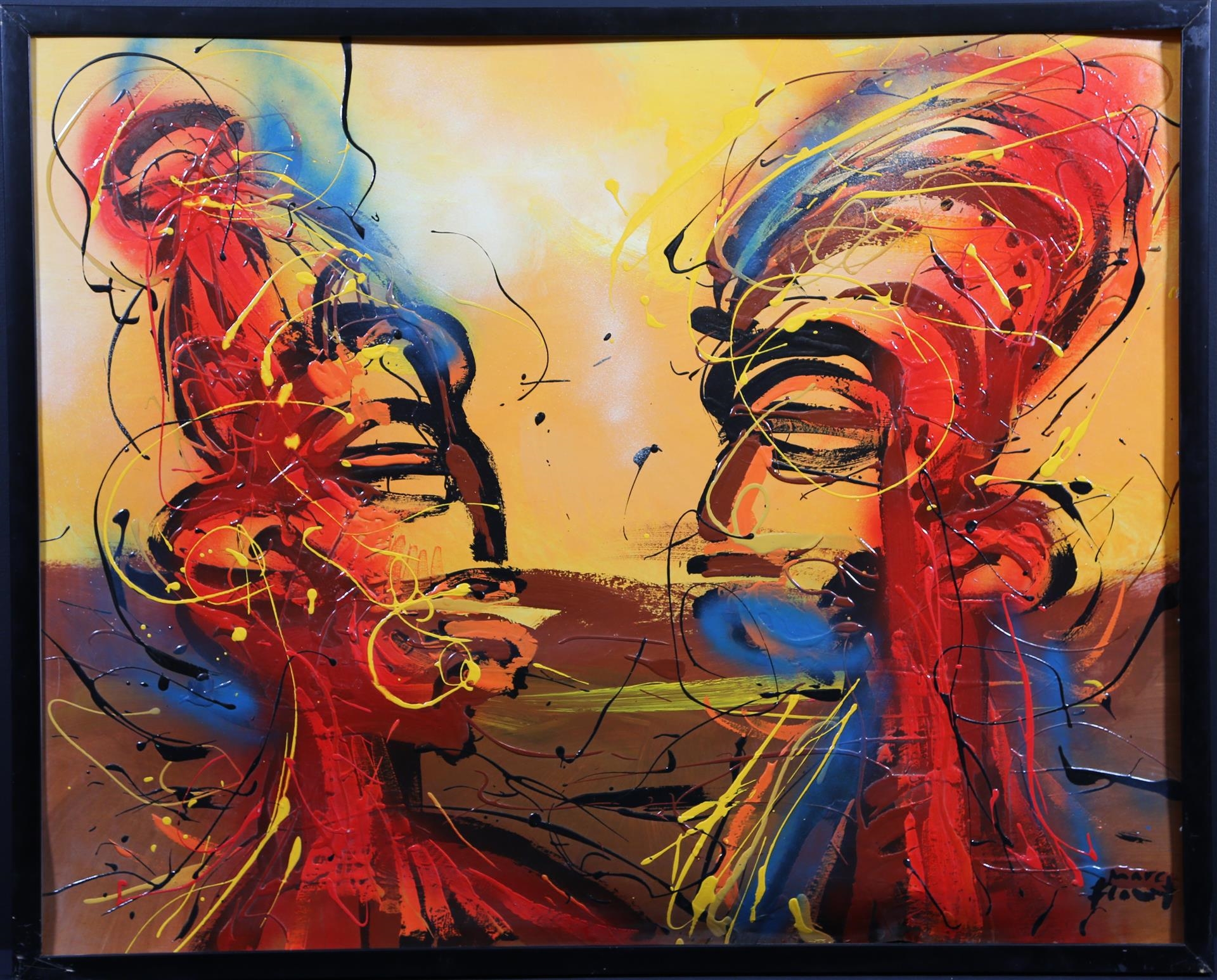 Artwork by Marc Flament, Composition, Made of Acrylic on cardboard