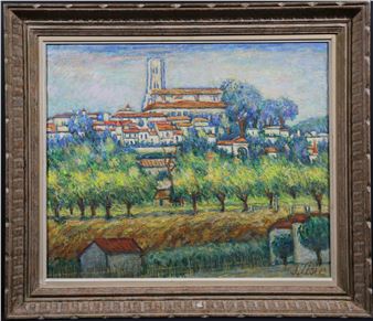 Village aux oliviers - Isaac Lisie