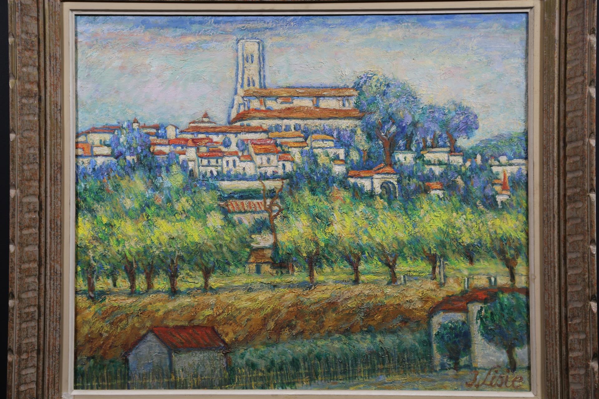 Artwork by Isaac Lisie, Village aux oliviers, Made of oil on canvas