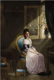 Lady in interior - Asunción Lamas