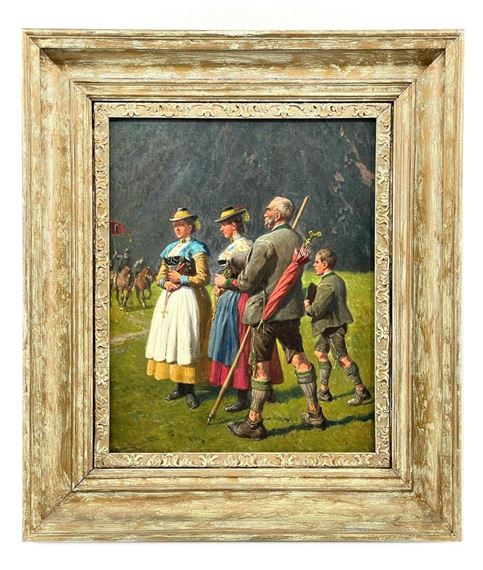 LOUIS BRAUN MÜNCHEN, 1901 OIL ON CANVAS by Louis Braun, 1667