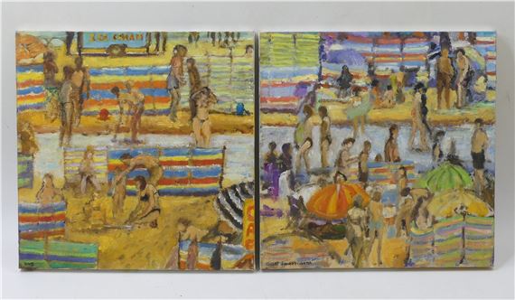 Rupert Bonham-carter | Pair of beach scenes | MutualArt