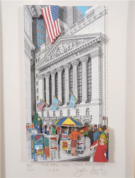 John Suchy | John Suchy 'NY Stock Exchange' 3-D Art | MutualArt