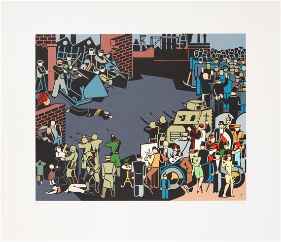 Bürgerkrieg 1928 (1983) / Schaufenster 1928 (1977) by Gerd Arntz, 1928