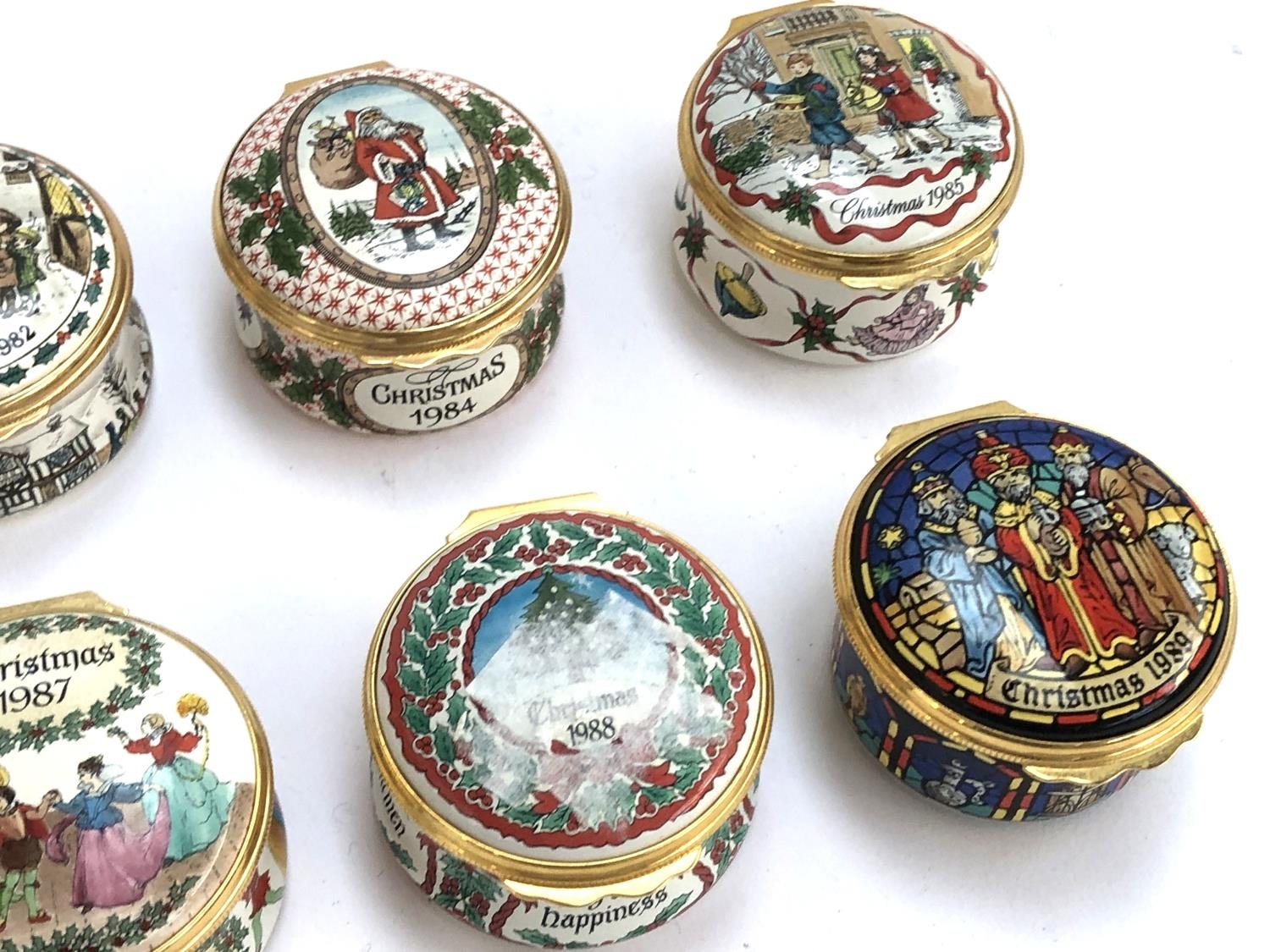 Halcyon Days | Eleven Halcyon Days Christmas commemorative trinket pots ...