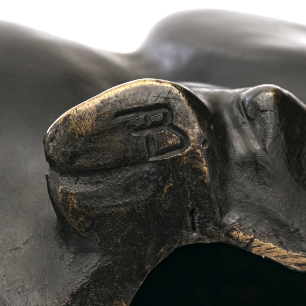 Artwork by Fritz Behn, Europa auf dem Stier, Made of Bronze with black brown patina