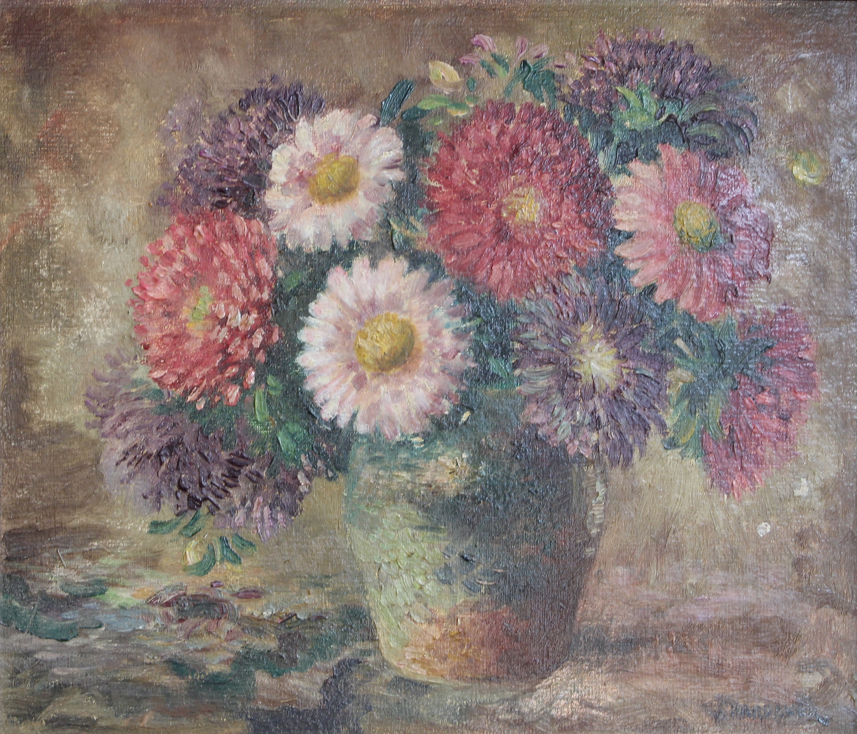 James Hardaker | Still life of summer flowers in a vase | MutualArt