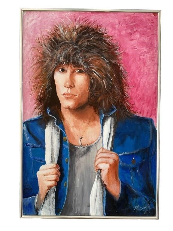 Artwork by Dan Domelly, Bon Jovi Painting, Made of acrylic on canvas