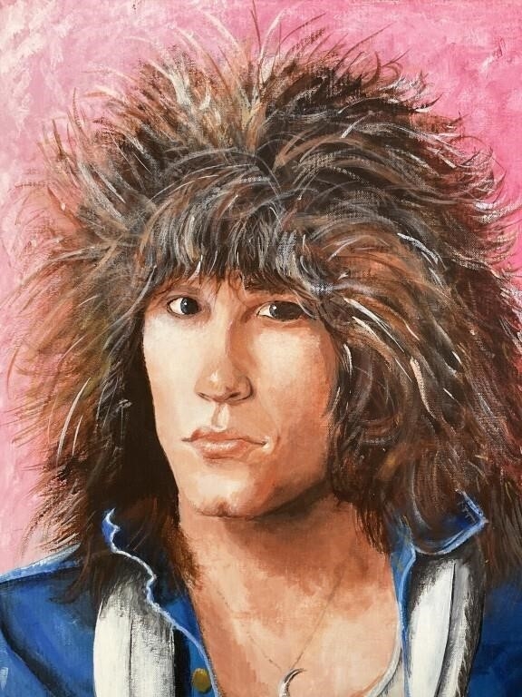 Artwork by Dan Domelly, Bon Jovi Painting, Made of acrylic on canvas