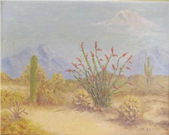 Tadeusz Slaski, Tucson Az Desert Landscape, Oil - Tadeusz Slaski