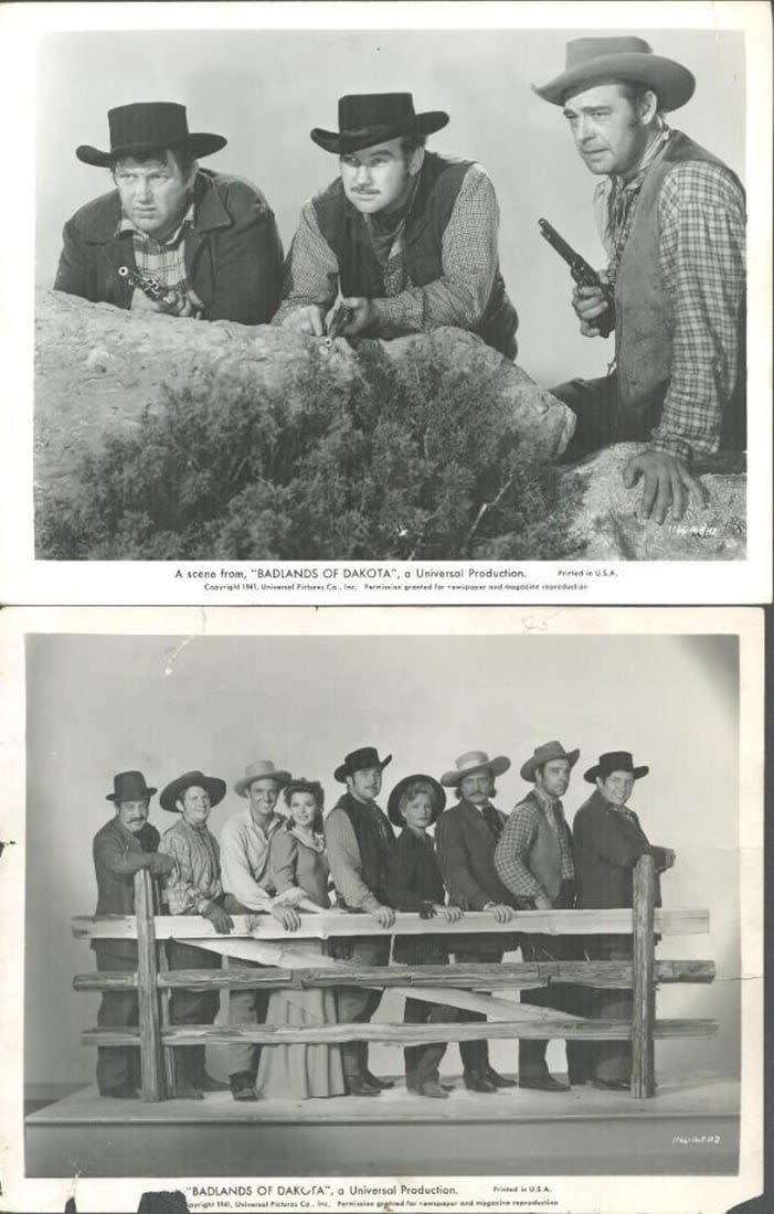 Robert Stack | Richard Dix - Badlands of the Dakotas - original stills ...