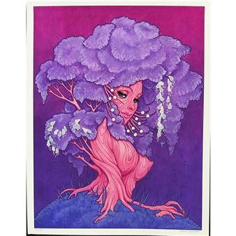 Glen Arthur (American 1979-) Lithograph, There is No Immortality But a Tree's Love, Signed - Glenn Arthur